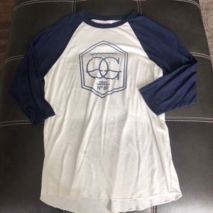 Women’s obey half sleeve shirt.